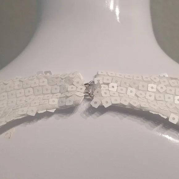 BCBG MaxAzria Runway White Sequined Dress - Picture 13 of 17